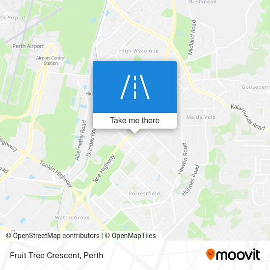 Mapa Fruit Tree Crescent