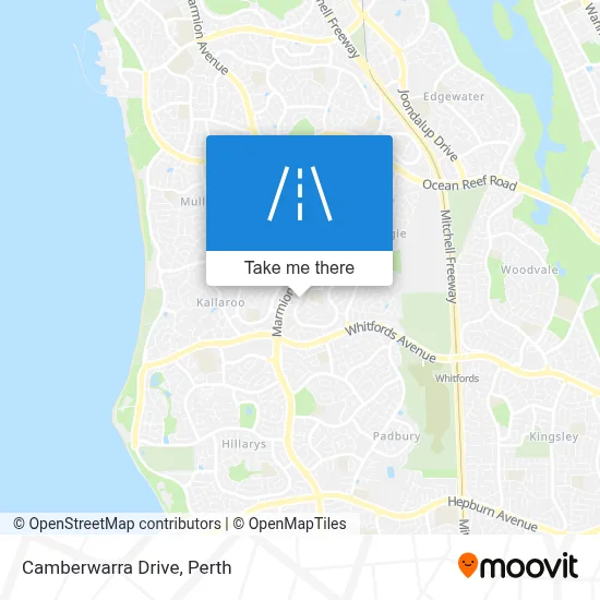 Mapa Camberwarra Drive
