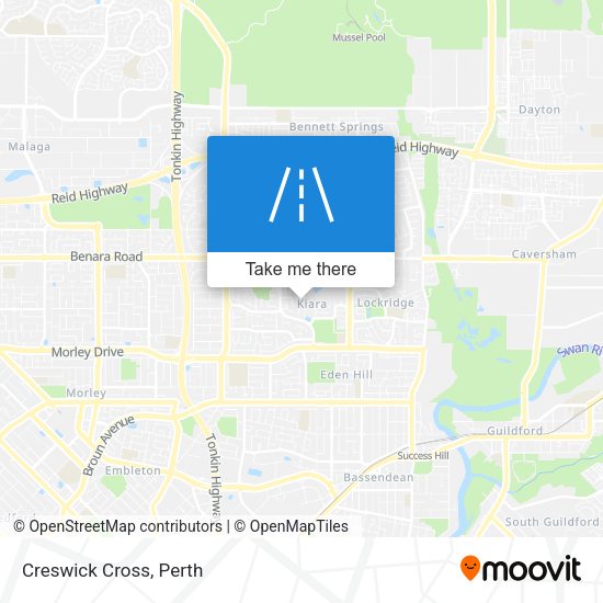 Creswick Cross map