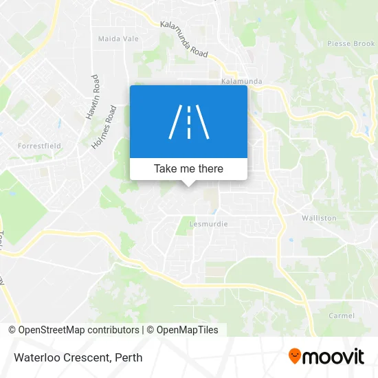 Mapa Waterloo Crescent