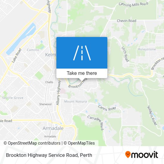 Brookton Highway Service Road map
