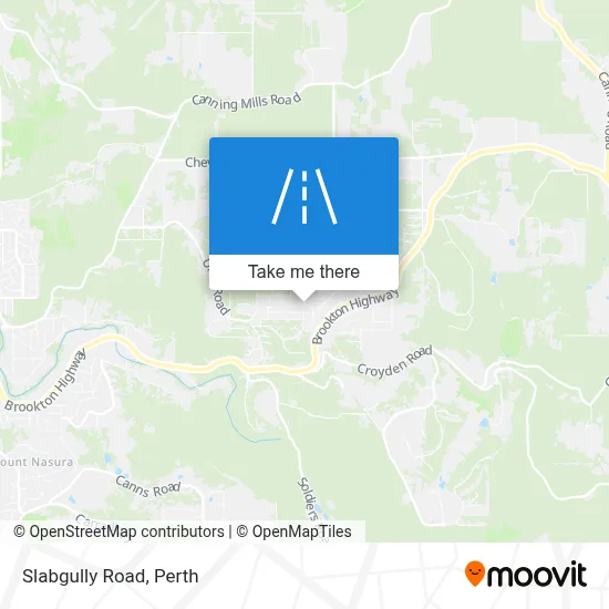 Mapa Slabgully Road