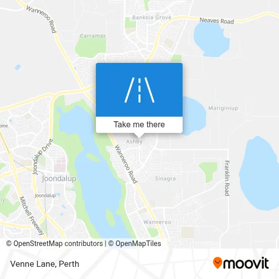 Mapa Venne Lane