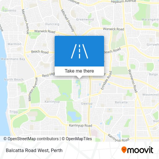 Balcatta Road West map