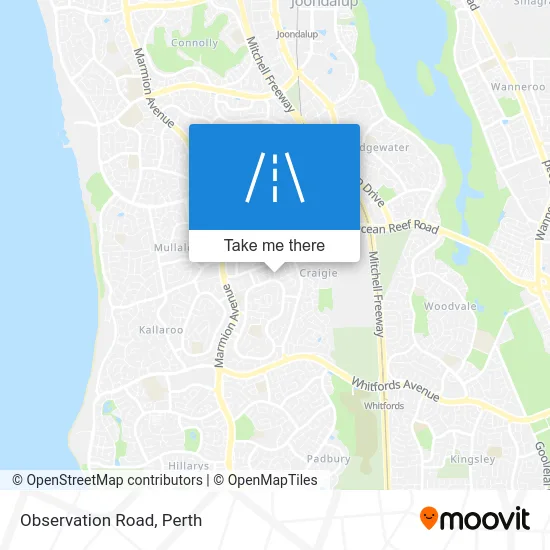 Mapa Observation Road