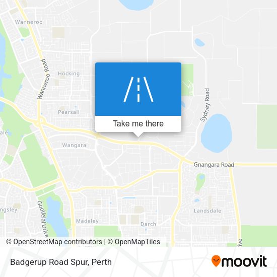 Badgerup Road Spur map