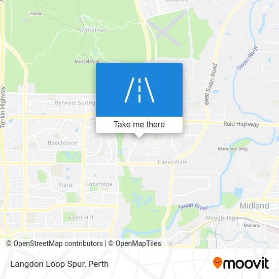 Mapa Langdon Loop Spur