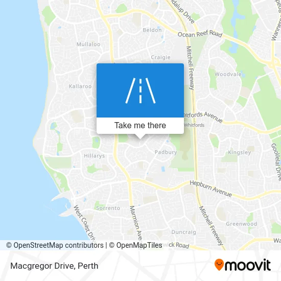 Mapa Macgregor Drive