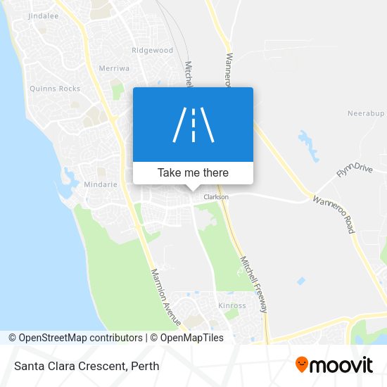 Santa Clara Crescent map