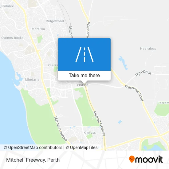 Mapa Mitchell Freeway