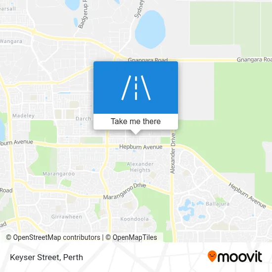 Mapa Keyser Street