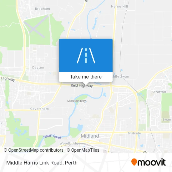Mapa Middle Harris Link Road