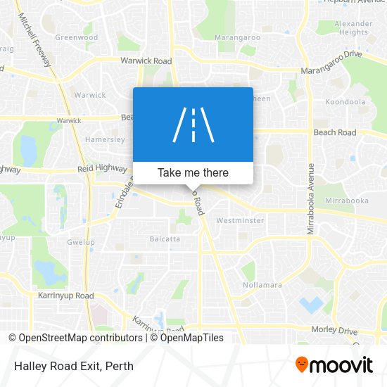 Halley Road Exit map