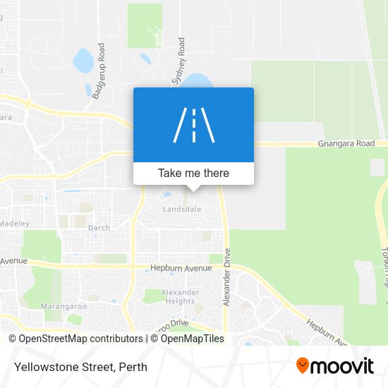 Yellowstone Street map