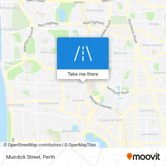 Mapa Muirdick Street