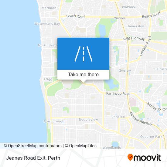 Jeanes Road Exit map