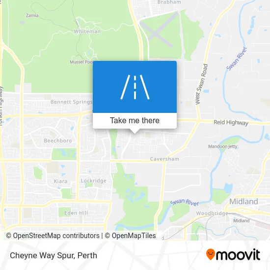 Mapa Cheyne Way Spur