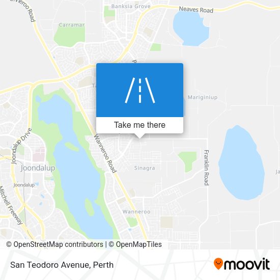San Teodoro Avenue map