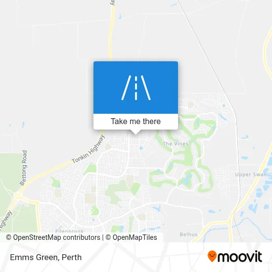 Mapa Emms Green