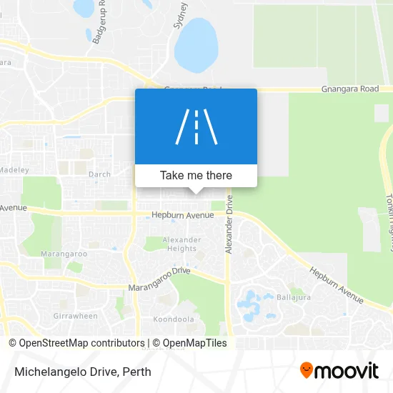 Mapa Michelangelo Drive