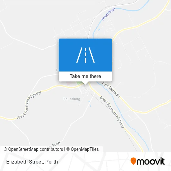 Mapa Elizabeth Street