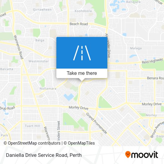 Daniella Drive Service Road map
