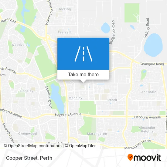 Mapa Cooper Street