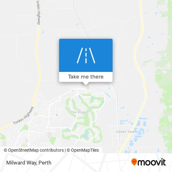 Milward Way map