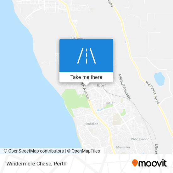 Mapa Windermere Chase