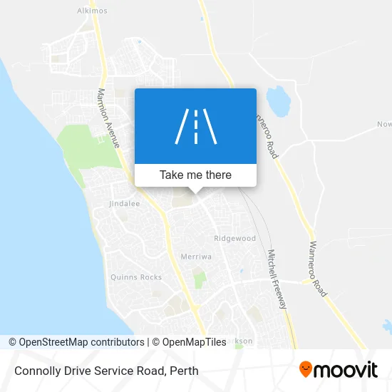 Mapa Connolly Drive Service Road