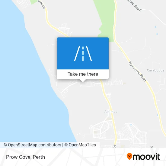 Mapa Prow Cove