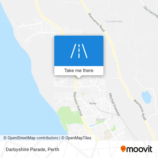 Mapa Darbyshire Parade