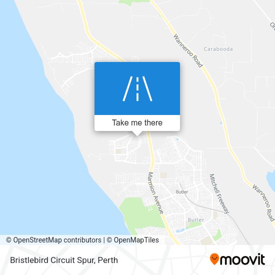 Bristlebird Circuit Spur map