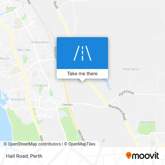 Mapa Hall Road