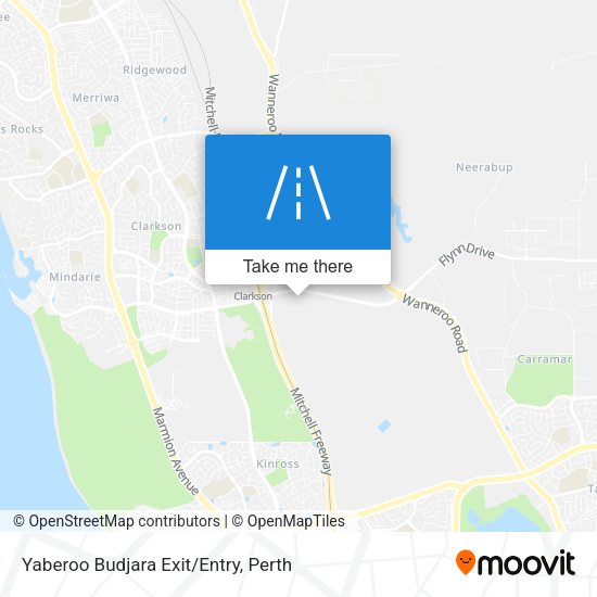 Yaberoo Budjara Exit/Entry map