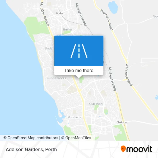 Mapa Addison Gardens