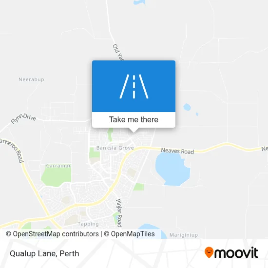 Mapa Qualup Lane