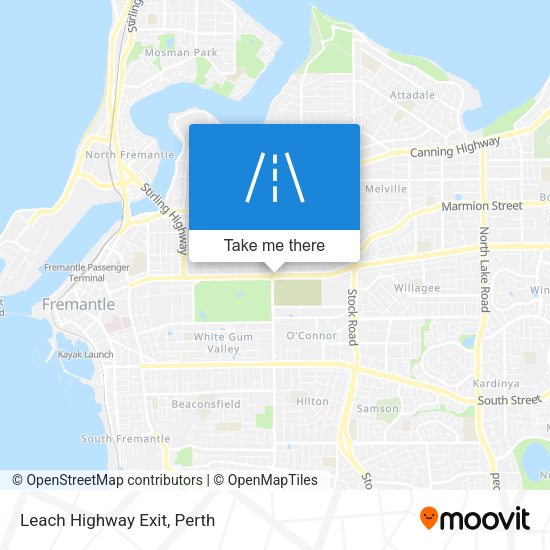 Leach Highway Exit map