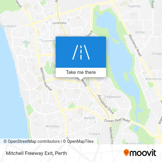 Mapa Mitchell Freeway Exit