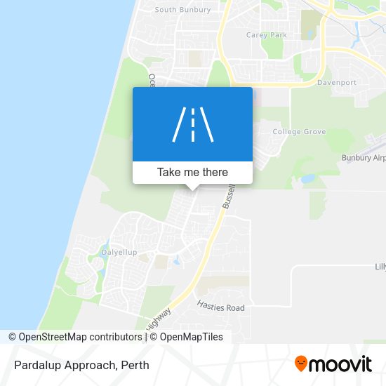 Pardalup Approach map
