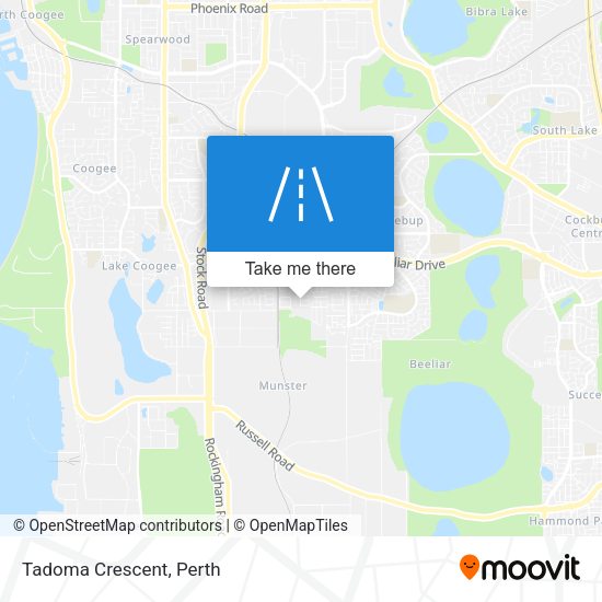 Tadoma Crescent map