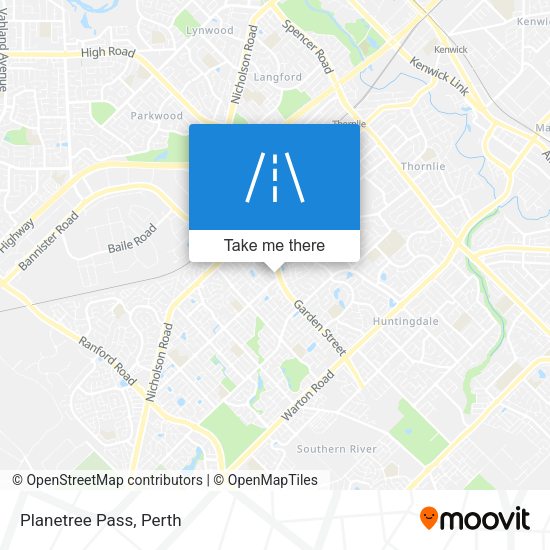 Planetree Pass map
