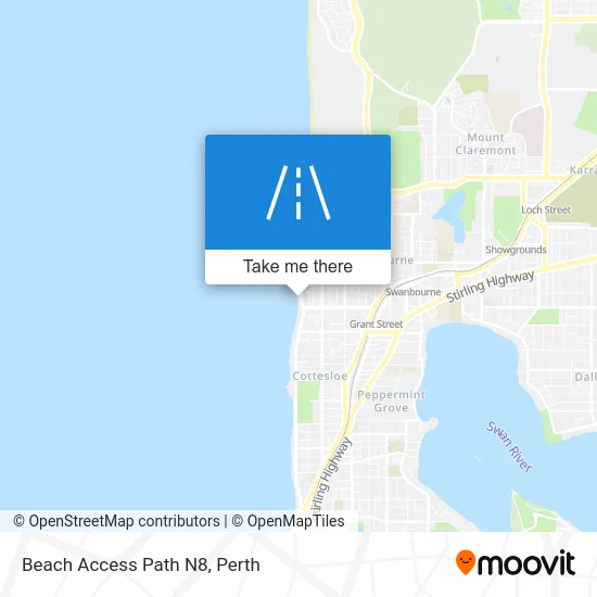 Mapa Beach Access Path N8