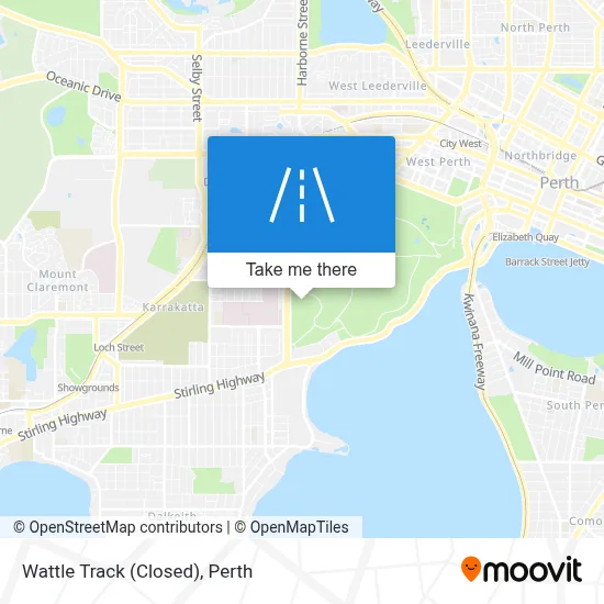 Mapa Wattle Track (Closed)