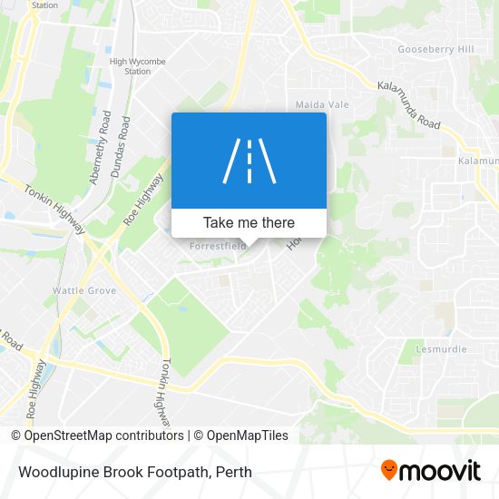 Woodlupine Brook Footpath map