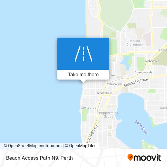 Mapa Beach Access Path N9