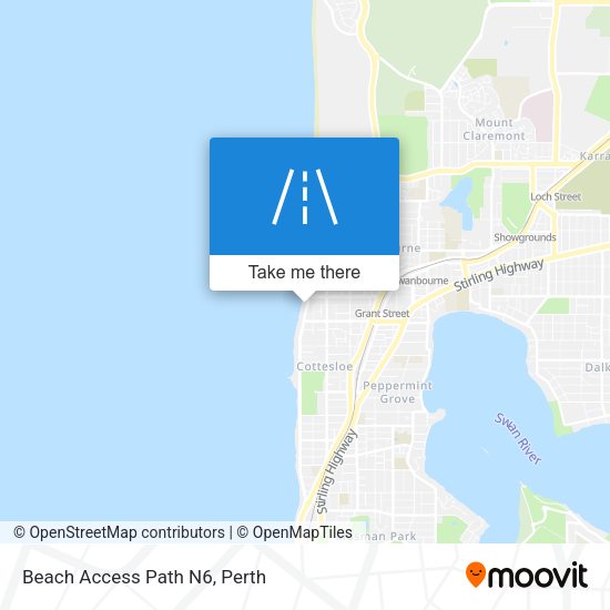 Beach Access Path N6 map