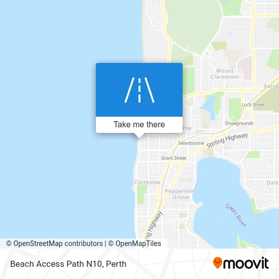 Mapa Beach Access Path N10
