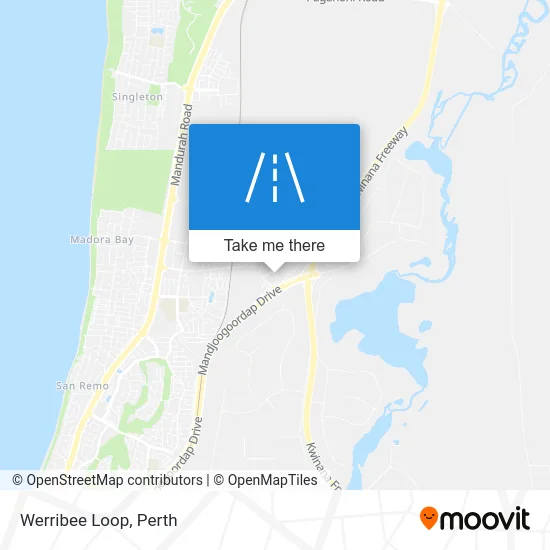 Mapa Werribee Loop