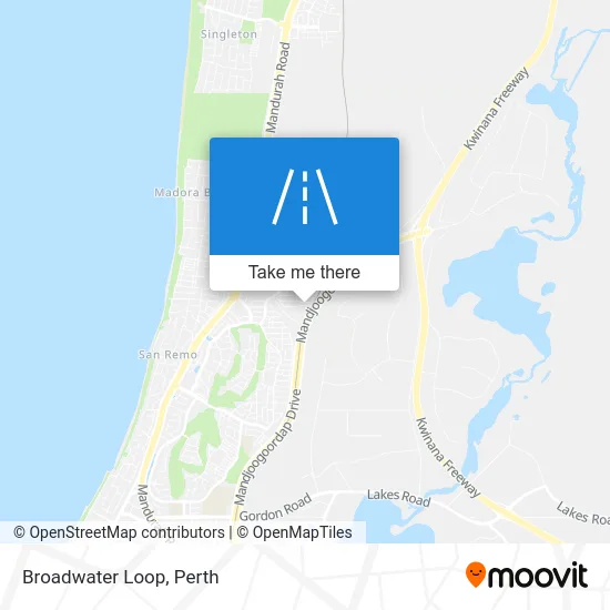 Mapa Broadwater Loop